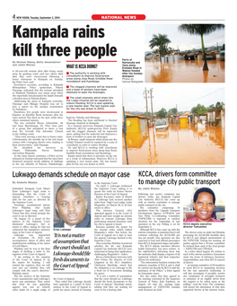 Kampala Rains Kill Three People