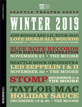 Late Winter 2019 at Seattle Theatre Group