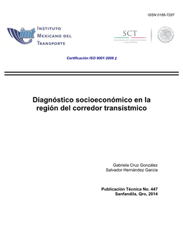 Diagnóstico Socioeconómico En La Región Del Corredor Transístmico