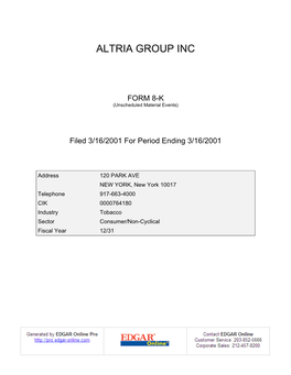 Altria Group Inc
