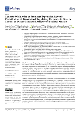 Genome-Wide Atlas of Promoter Expression Reveals Contribution of Transcribed Regulatory Elements to Genetic Control of Disuse-Mediated Atrophy of Skeletal Muscle