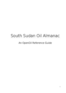 South Sudan Oil Almanac