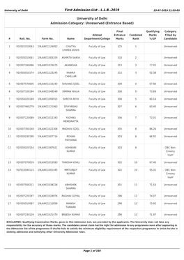 First Admission List - L.L.B.-2019 23-07-2019 21:55:03