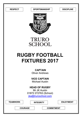 Rugby Football Fixtures 2017
