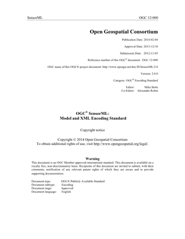 Sensor Model Language (Sensorml): an Implementation Standard