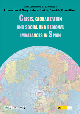 Spanish Contribution to 33Rd IGC Beijing 2016 International Geographical Union, Spanish Committee Spanish Contribution to 33Rd International Geographical Congress