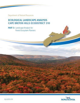 Ecological Landscape Analysis of Cape Breton Hills Ecodistrict 310 41