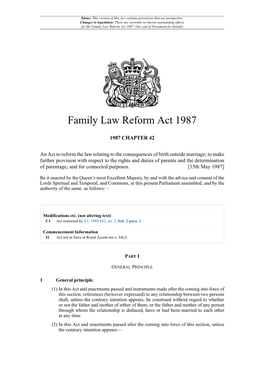Family Law Reform Act 1987