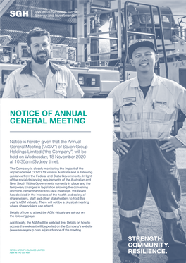 Notice of Annual General Meeting