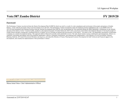 FY 2019/20 Vote:587 Zombo District