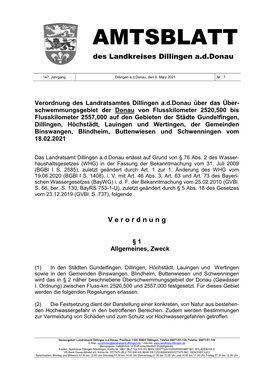 AMTSBLATT Des Landkreises Dillingen A.D.Donau