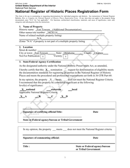 National Register of Historic Places Registration Form