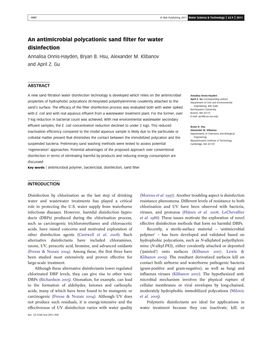 An Antimicrobial Polycationic Sand Filter for Water Disinfection