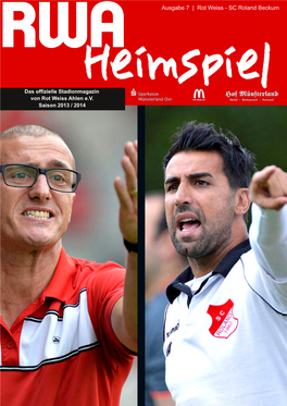 Ausgabe 7 | Rot Weiss - SC Roland Beckum