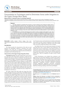 Uncertainties in Techniques Used to Determine Areas Under Irrigation In