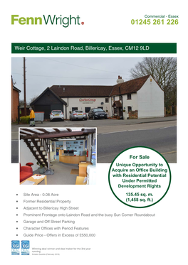 Weir Cottage, 2 Laindon Road, Billericay.Pub