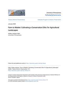 Cultivating a Conservation Ethic for Agricultural Landscapes