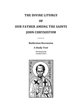 The Divine Liturgy of St. John Chrysostom