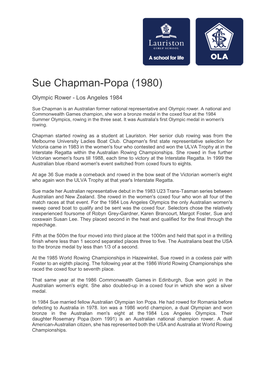 Sue Chapman-Popa (1980)