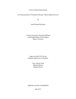 Carrier Lifetime Measurement for Characterization of Ultraclean Thin P/P+ Silicon Epitaxial Layers