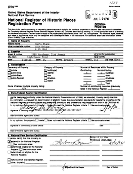 National Register of Historic Places Registration Form