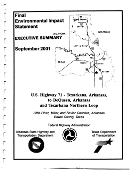 Final Environmental Impact Statement September 2001