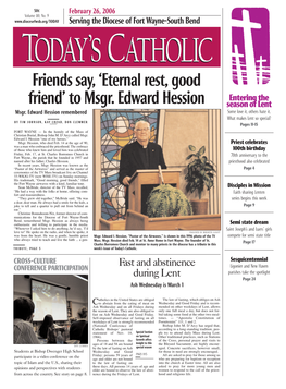 'Eternal Rest, Good Friend' to Msgr. Edward Hession