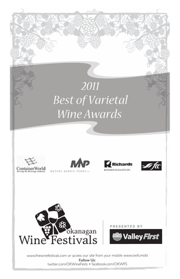 2011 Best of Varietal Wine Awards