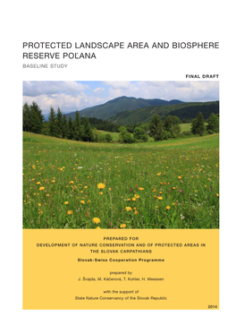 Protected Landscape Area and Biosphere Reserve Poľana Baseline Study
