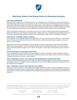 Why Betsy Devos Is the Wrong Choice for Education Secretary