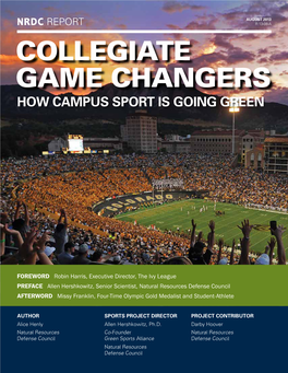 Collegiate Game Changers How Campus Sport Is Going Green
