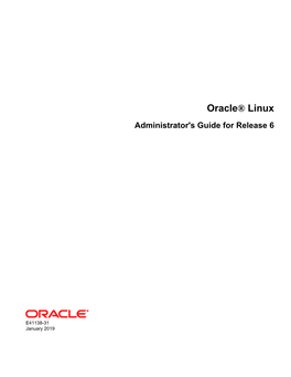 Oracle® Linux Administrator's Guide for Release 6