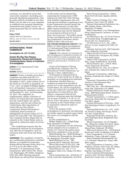 Federal Register/Vol. 77, No. 7/Wednesday, January 11, 2012