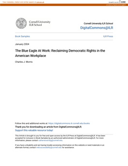 The Blue Eagle at Work: Reclaiming Democratic Rights in the American Workplace