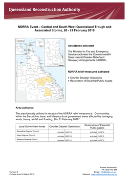 Central & South West Queensland Trough & Associated Storms, 20