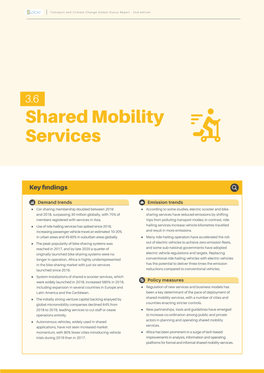 Shared Mobility Services