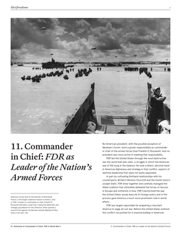 11. Commander in Chief: FDR As Leader of the Nation's Armed Forces