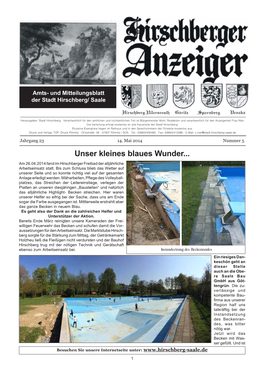 Unser Kleines Blaues Wunder... Am 26.04.2014 Fand Im Hirschberger Freibad Der Alljährliche Arbeitseinsatz Statt