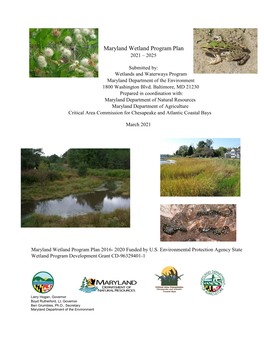 Maryland Wetland Program Plan 2021 – 2025