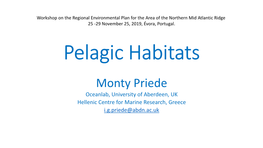 Pelagic Habitats​
