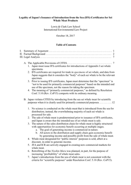 Certificates for Sei Whale Meat Products Lewis & Clark