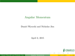 Angular Momentum