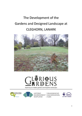 The Development of the Gardens and Designed Landscape at CLEGHORN, LANARK