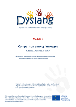 Comparison Among Languages