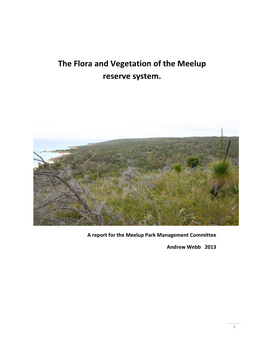 The Flora and Vegetation of the Meelup Reserve System