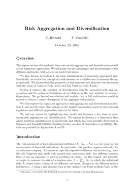 Risk Aggregation and Diversification