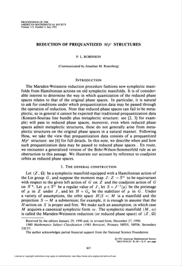 REDUCTION of PREQUANTIZED Mpc STRUCTURES