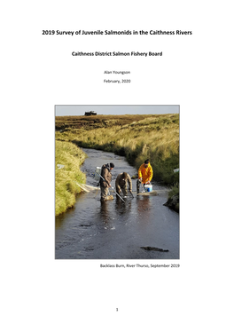 2019 Survey of Juvenile Salmonids in the Caithness Rivers