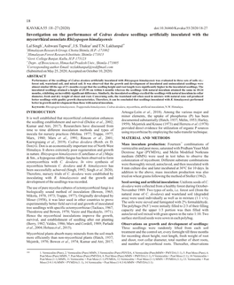 Investigation on the Performance of Cedrus Deodara Seedlings Artificially Inoculated with the Mycorrhizal Associate Rhizopogon