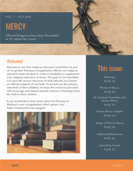 Divine Mercy Newsletter